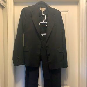 Black suit jacket with matching pants